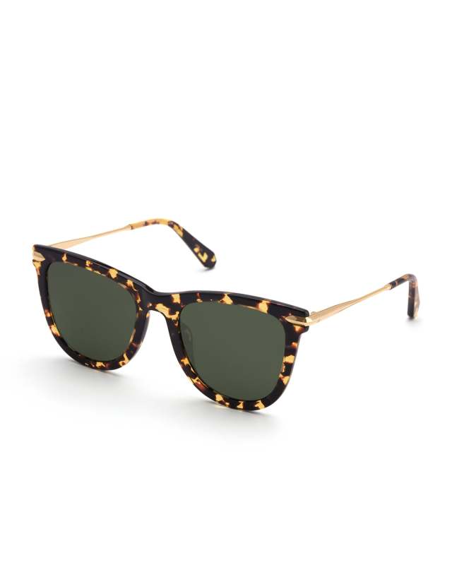 Simone Polarized Square Acetate Sunglasses, Zulu
